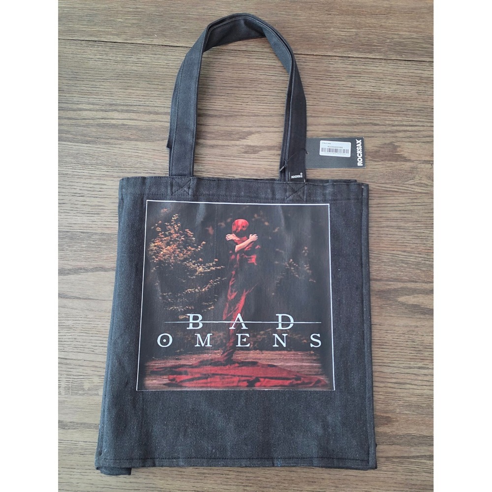 Bad Omens RockSax Tote Bag The Death of Peace of Mind Album Art Black NWT
